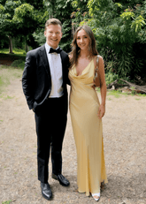 Arlene | Sheath Spaghetti Straps Pleated Pale Yellow Silk Satin Maxi Bridesmaid Dress with Slit and Cowl Neck - Price #price_variant_lowest# - Pale Yellow - PromDressClub