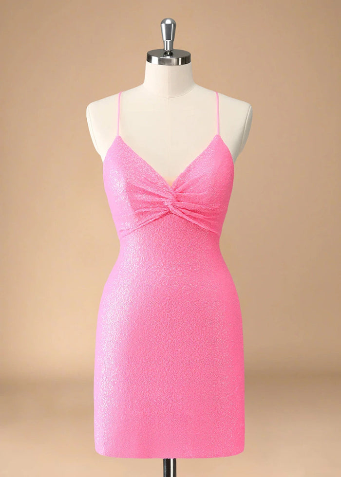 Carmanthia | Find Your Dream Dress! Pink & Black Homecoming Gowns - Light Pink - PromDressClub