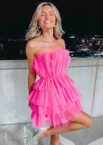 Cymophane | Own The Night in a Vibrant Hot Pink Homecoming Dress - Hot Pink - PromDressClub