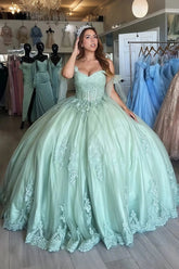 Heather | Gorgeous Light Green Quinceanera Dresses for Unforgettable Celebrations - Light Green - PromDressClub