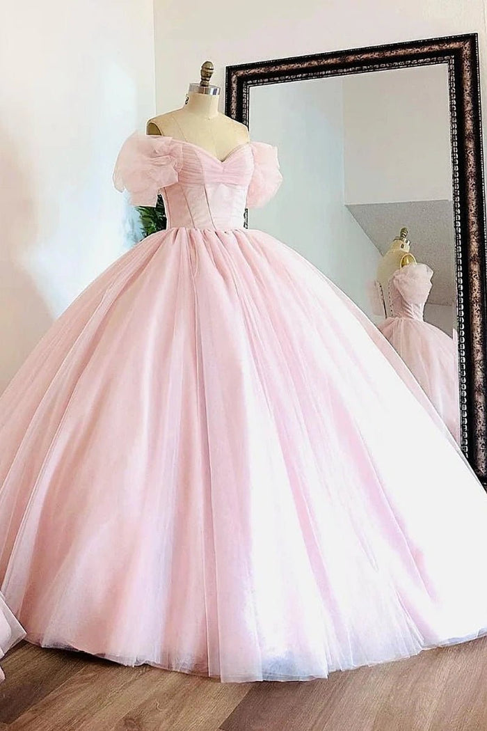 Jade | Enchanting Pink Quince Dresses with Sleeves for Timeless Elegance - Light Pink - PromDressClub