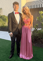 Mavis | A Line Rose Gold Long Prom Dress Near Me - Price #price_variant_lowest# - RosyBrown - PromDressClub