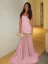 Daisy | Stunning Yellow Strapless Tulle Mermaid Prom Dress: Elevate Your Prom Night with Elegance Color Light Pink