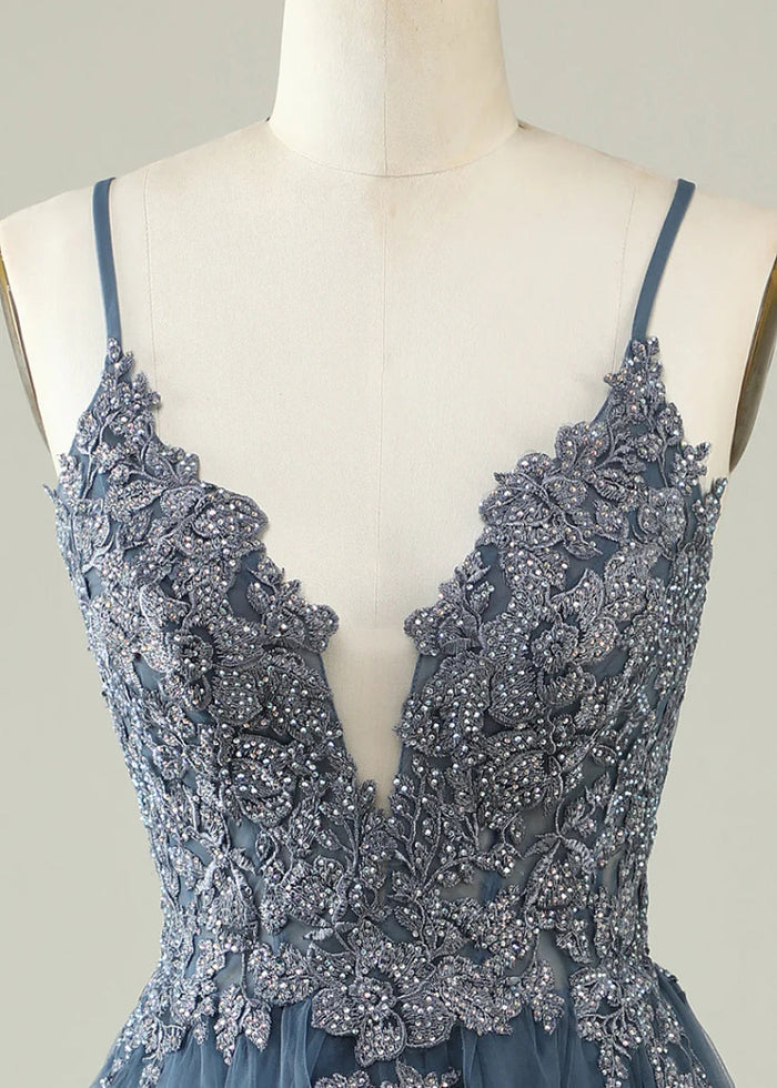 Bellona | Homecoming Dresses in Dusty Blue, Blush +3 Colors – Shop Now! - Dusty Blue - PromDressClub