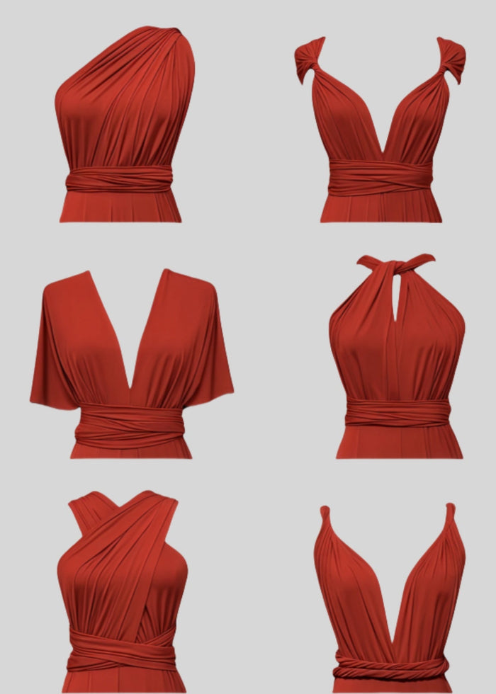 Charlotte | Romance Dreamer Infinity Maternity Orange Chiffon Maxi Bridesmaid Dress with Multiway Convertible - Price #price_variant_lowest# - Orange - PromDressClub