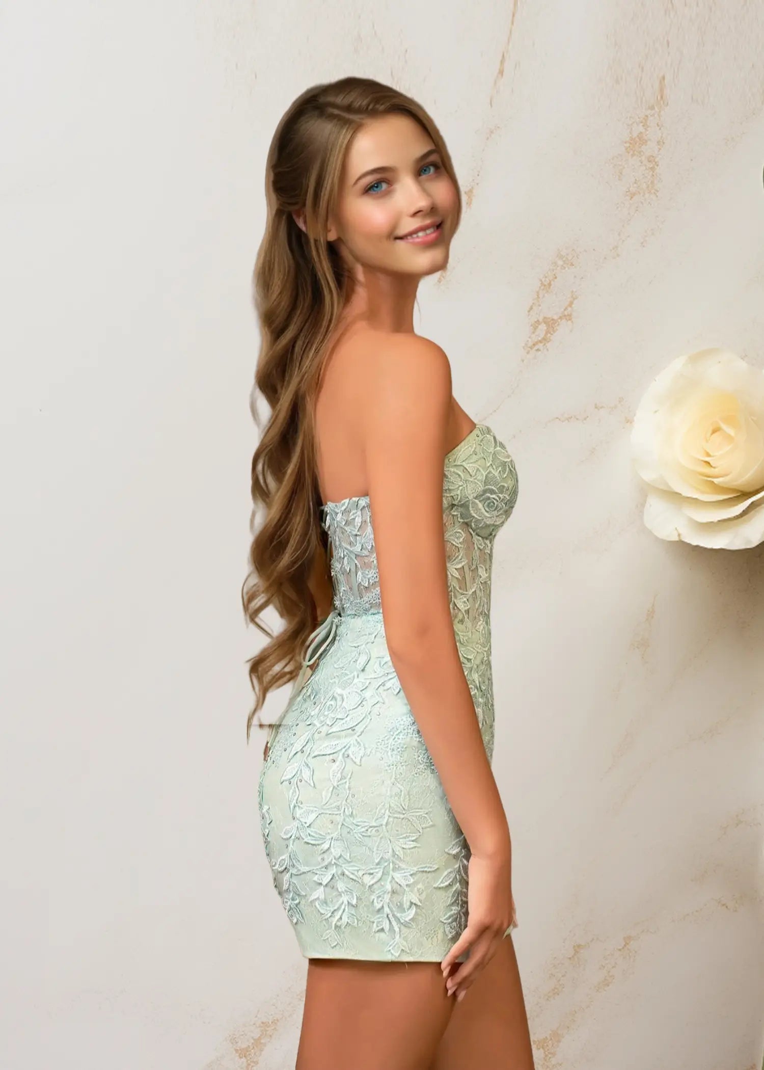 christie-strapless-sage-green-homecoming-dress-bodycon-sweetheart-neckline-corset-lace-dress-promdressclub-image418624