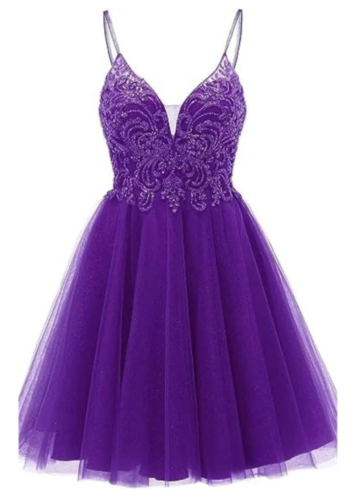Clarentine | Discover the Perfect Dusty Blue Homecoming Dress for Your Big Night - Purple - PromDressClub