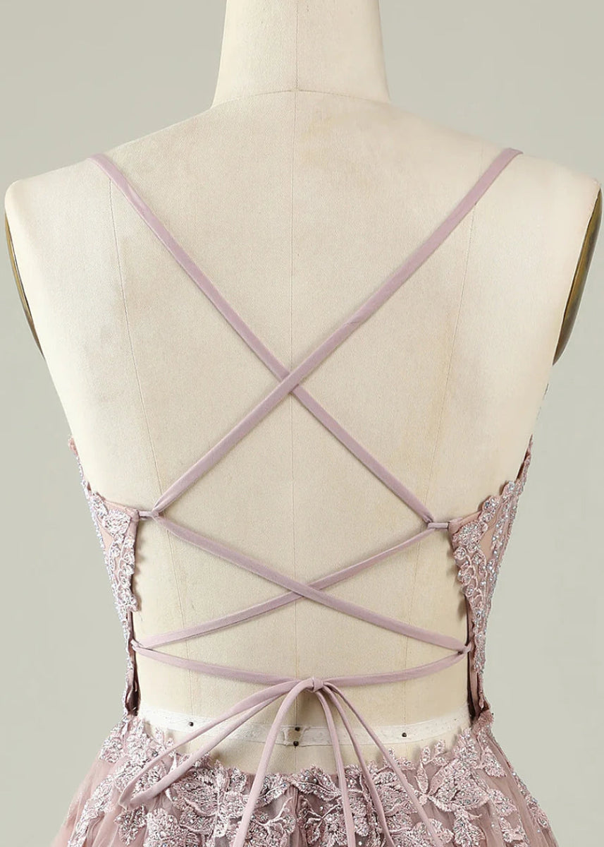 Deledda | Discover Your Dream Rose Gold Homecoming Dress - Sparkle in Style! - Rose Gold - PromDressClub