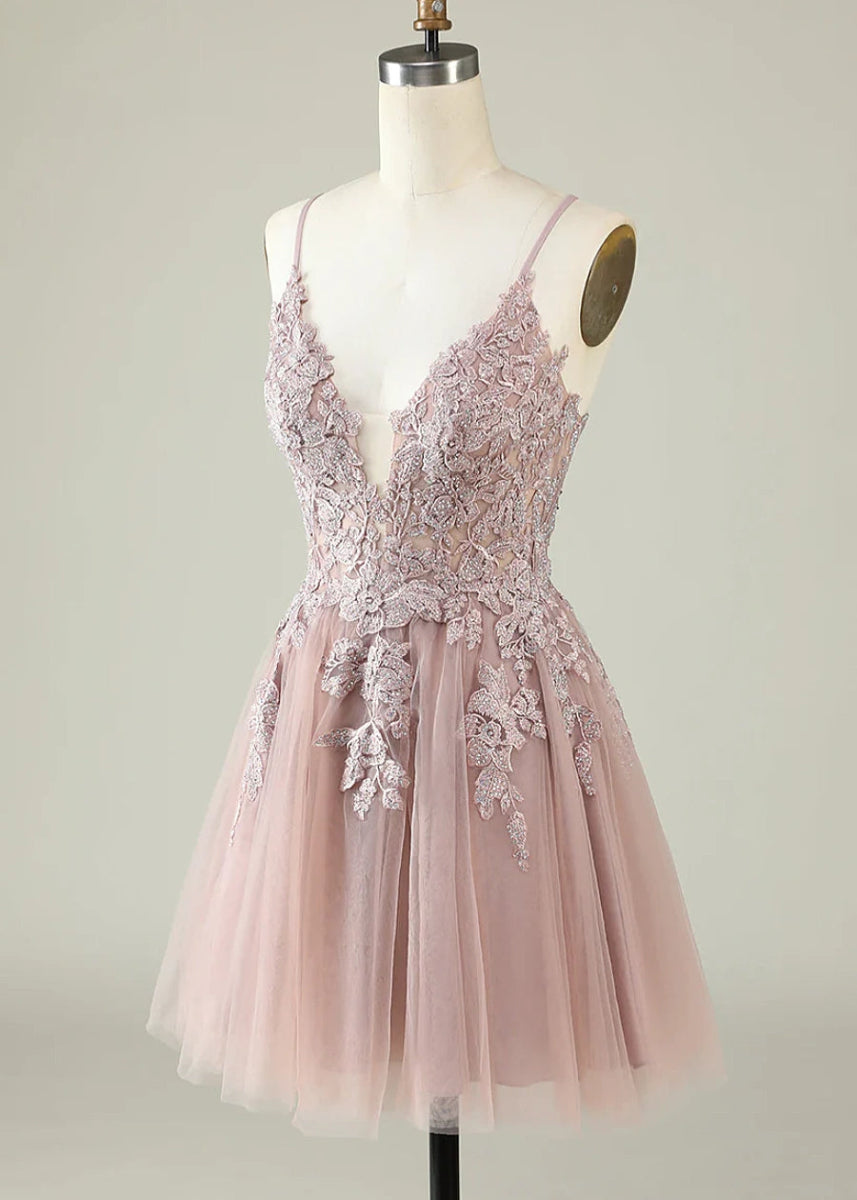 Deledda | Discover Your Dream Rose Gold Homecoming Dress - Sparkle in Style! - Rose Gold - PromDressClub