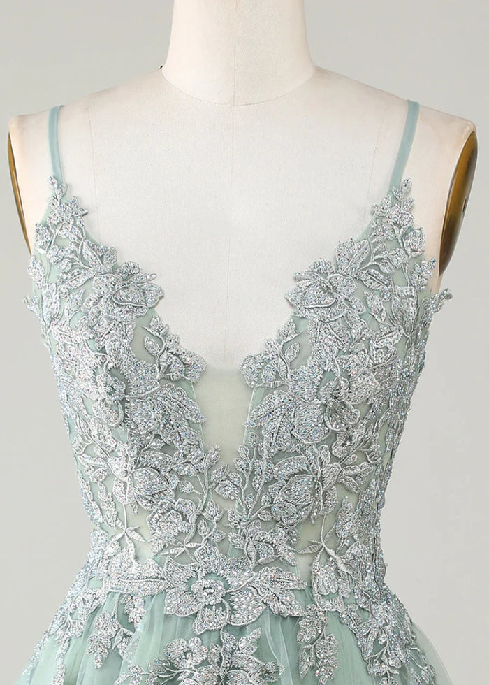 Deledda | Discover Your Dream Rose Gold Homecoming Dress - Sparkle in Style! - Sage - PromDressClub