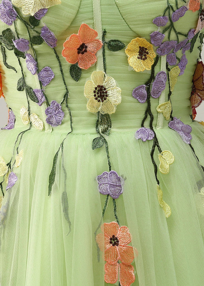 Druzelle | Find Your Dream Corset Homecoming Dress: Floral Styles Available Now - Sage Floral - PromDressClub