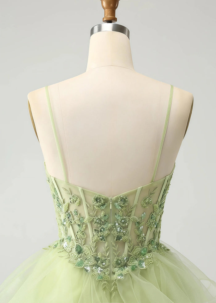 Eosphoros | Shine on Homecoming Night in a Stunning Light Green Dress - Light Green - PromDressClub