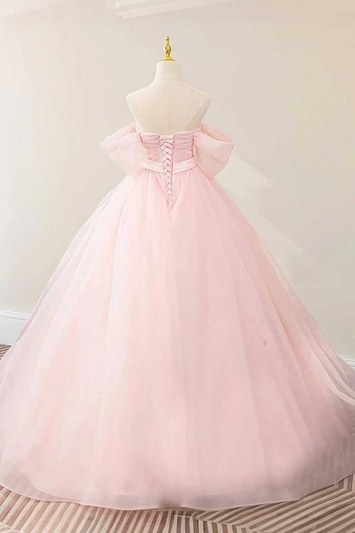 Esme | Gorgeous Light Pink Quinceanera Dresses with Bow - Stylish & Charming - Light Pink - PromDressClub
