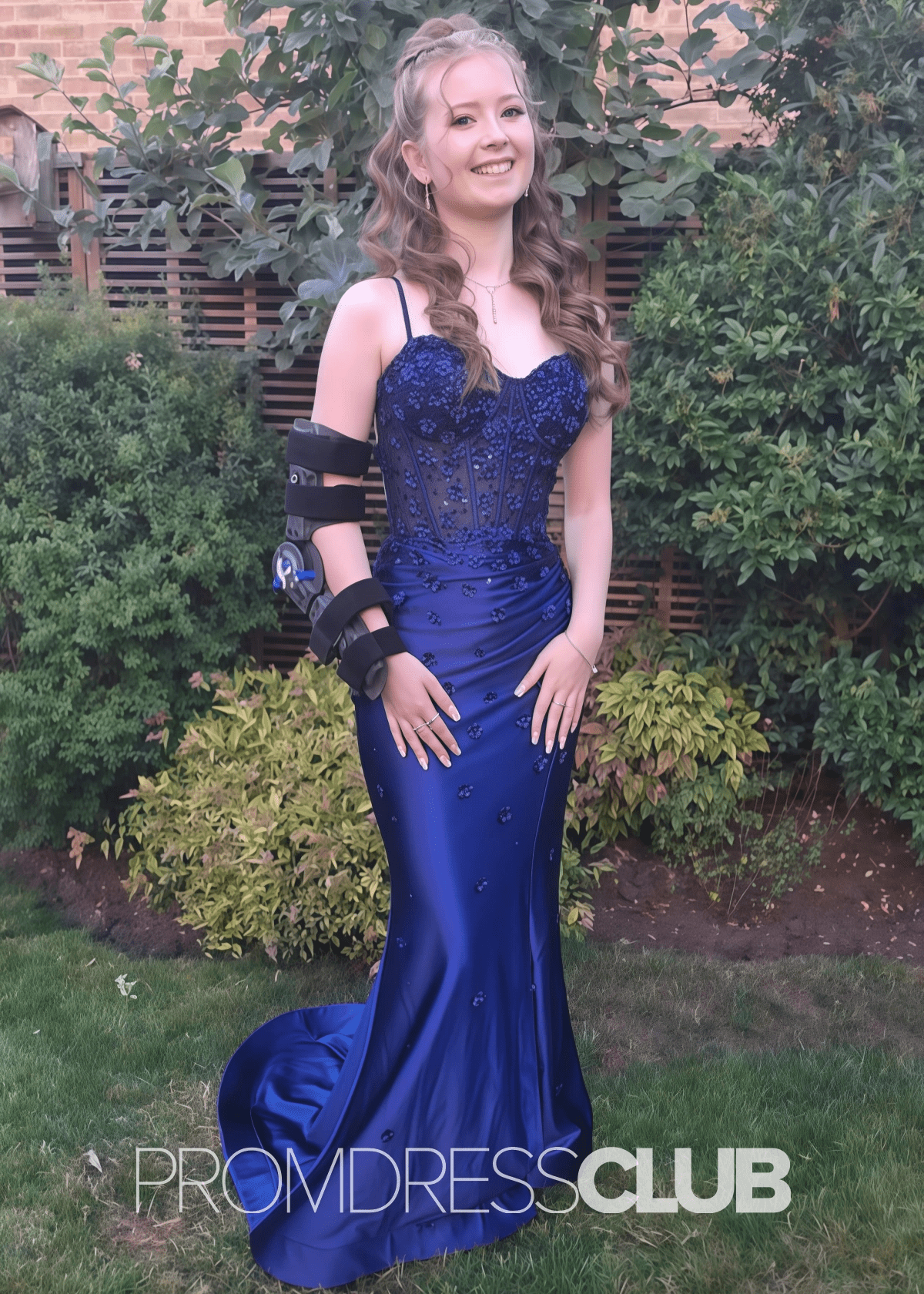 Ethel |Mermaid Royal Blue Prom Dress Long Sweetheart Spaghetti Straps With Slit - Royal Blue - PromDressClub