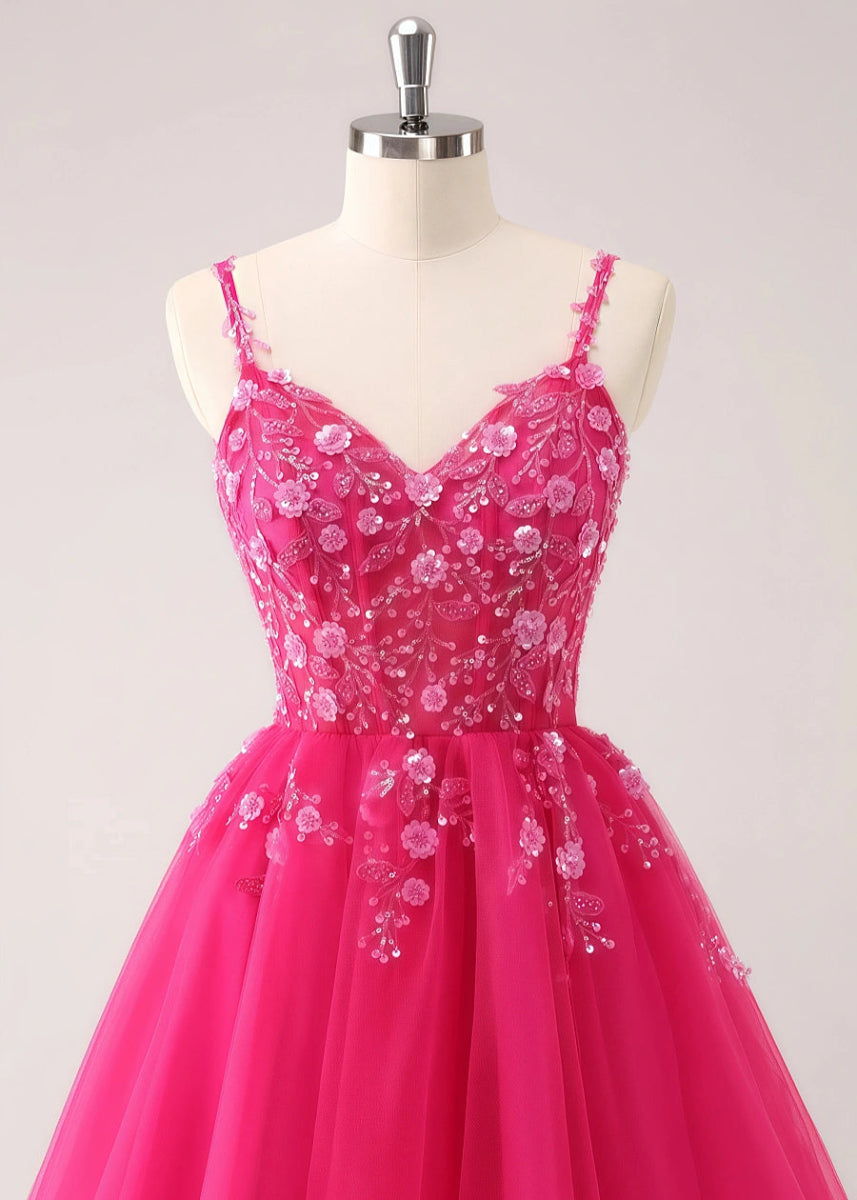 Etheldreda | Royal Blue Homecoming Dress: Unforgettable Elegance for Your Special Night - Fuchsia - PromDressClub