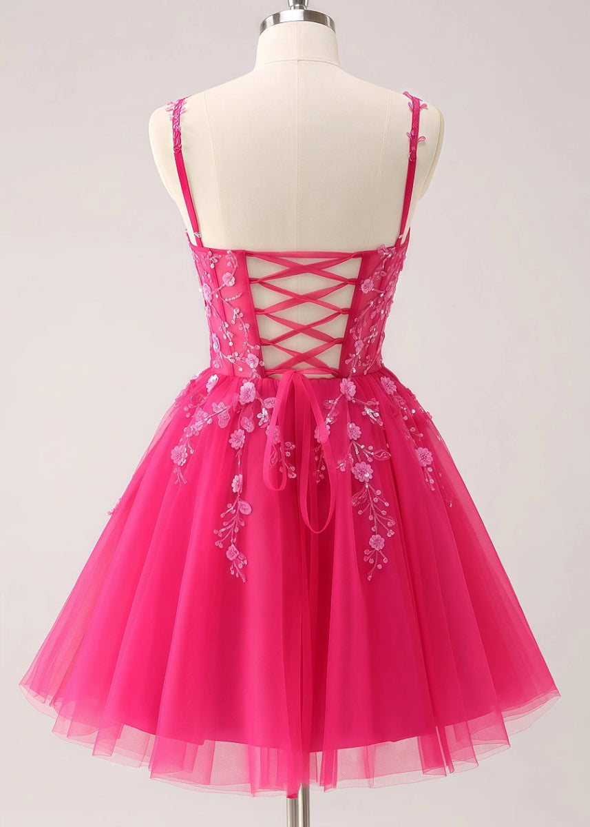 Etheldreda | Royal Blue Homecoming Dress: Unforgettable Elegance for Your Special Night - Fuchsia - PromDressClub