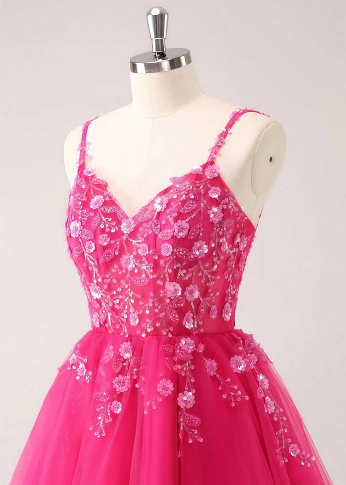 Etheldreda | Royal Blue Homecoming Dress: Unforgettable Elegance for Your Special Night - Fuchsia - PromDressClub