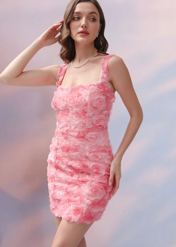 Eulampia | Stunning Blue Homecoming Dress for Transform Your Homecoming Look - Light Pink Floral - PromDressClub