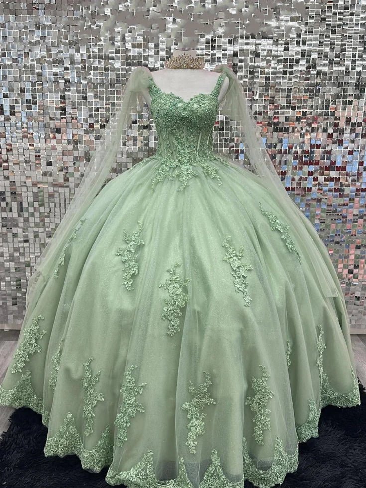Francesca | Elegant Sage Green Quinceanera Dress - Stunning Sweet 16 Dress! - Sage - PromDressClub