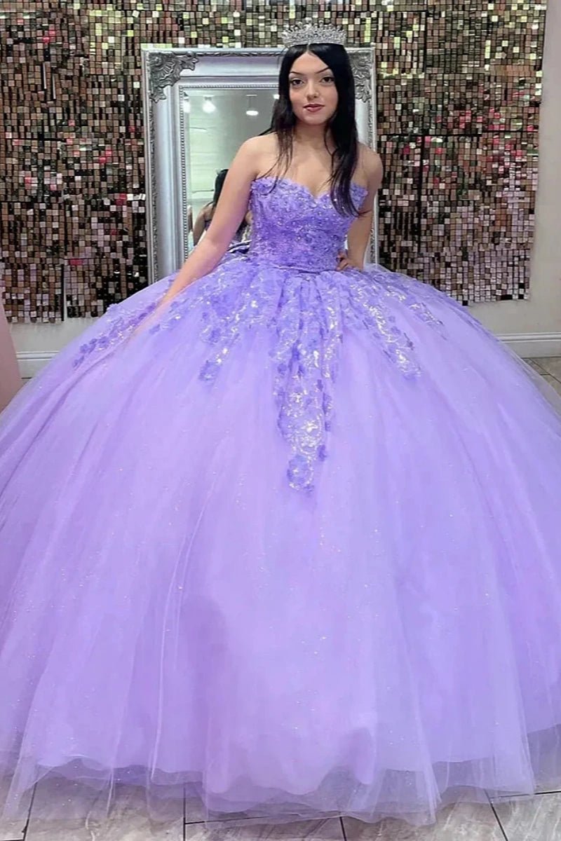 Hannah | Stunning Light Purple Quince Dress for Memorable Celebrations - Light Purple - PromDressClub