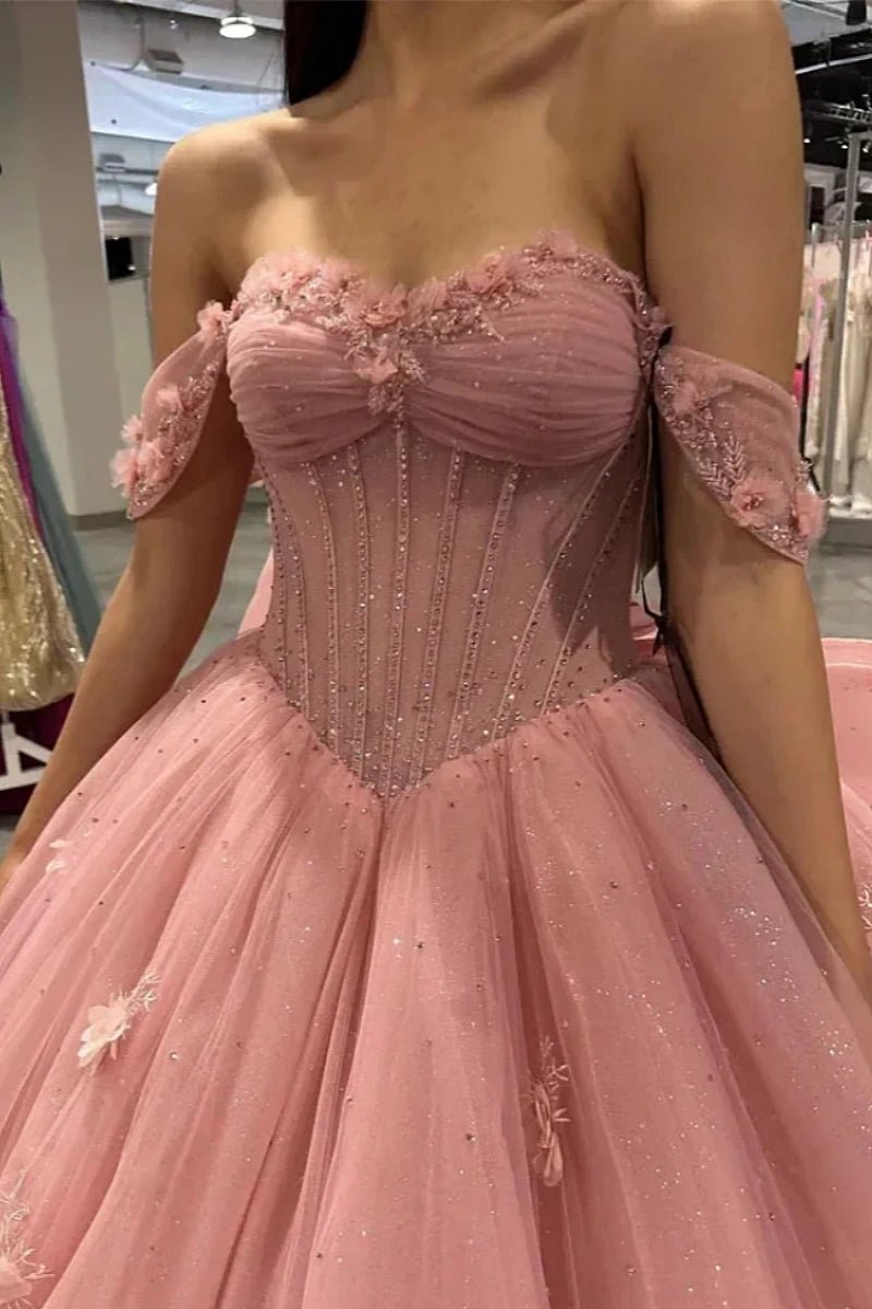 Harriet | Beautiful Elegant Pink Quinceanera Dresses for Unforgettable Moments - Pink - PromDressClub