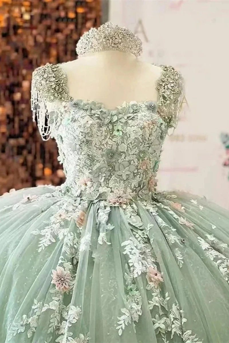 Helen | Stunning Light Green Quinceanera Dresses for Your Unforgettable Celebration - Light Green - PromDressClub