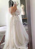 Jean | Enchanting Off the Shoulder Ball Gown Lace White Wedding Dress with Appliques Lace - White - PROMDRESS Club