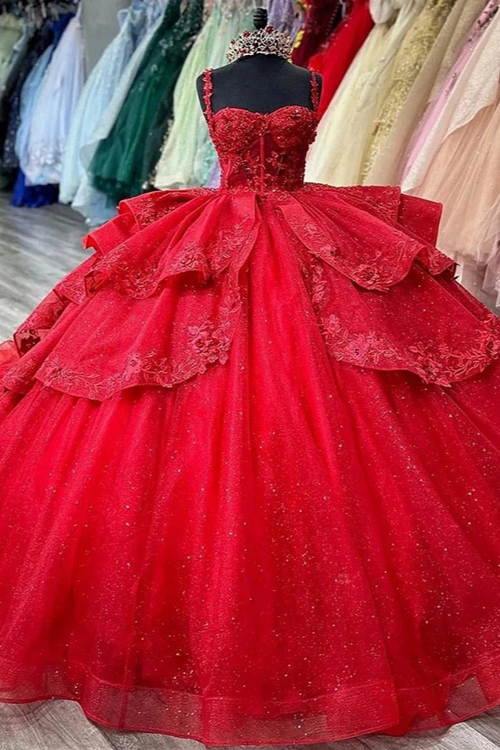 Jemma | Step Into Elegance with Dazzling Red Quince Dresses - Red - PromDressClub
