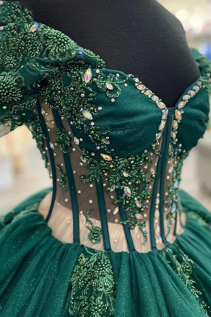Jill | Unwrap Your Fairytale in Emerald Green Quince Dresses - Emerald Green - PromDressClub