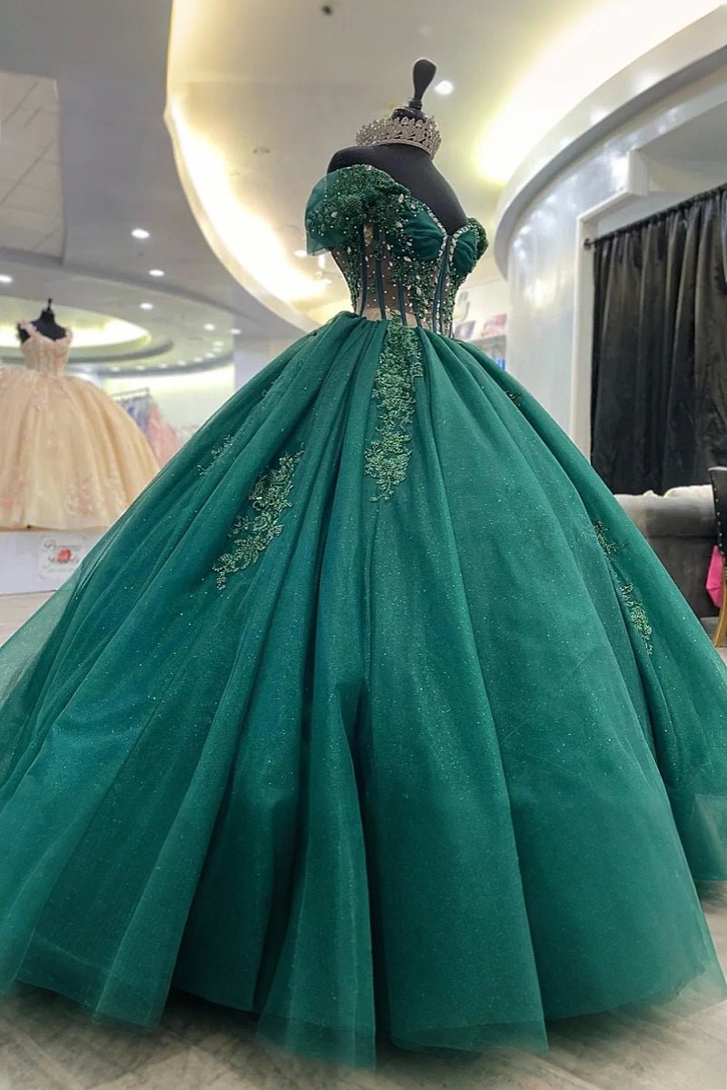 Jill | Unwrap Your Fairytale in Emerald Green Quince Dresses - Emerald Green - PromDressClub