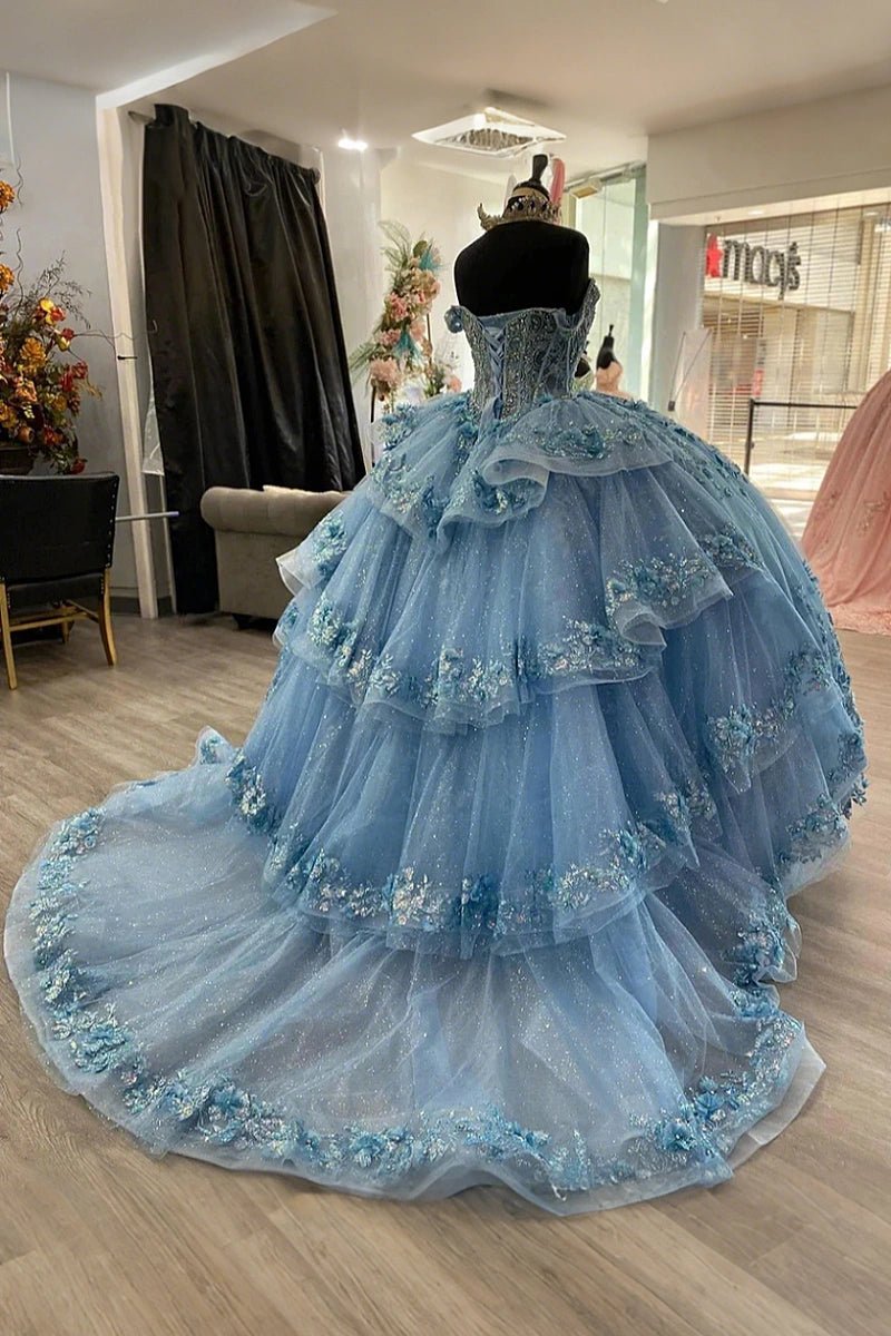 Jocelyn | Step Into Elegance with Stunning Light Blue Quince Dresses - Light Blue - PromDressClub