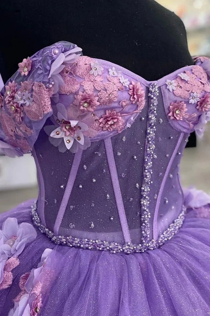 Josephine | Step Into Magic with Enchanting Purple Quince Dresses - Light Purple - PromDressClub