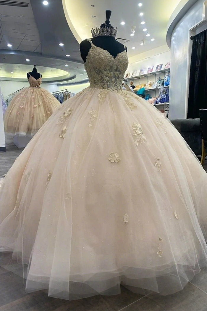 Joy | Unveil Your Radiance in Champagne Quince Dresses - Champagne - PromDressClub