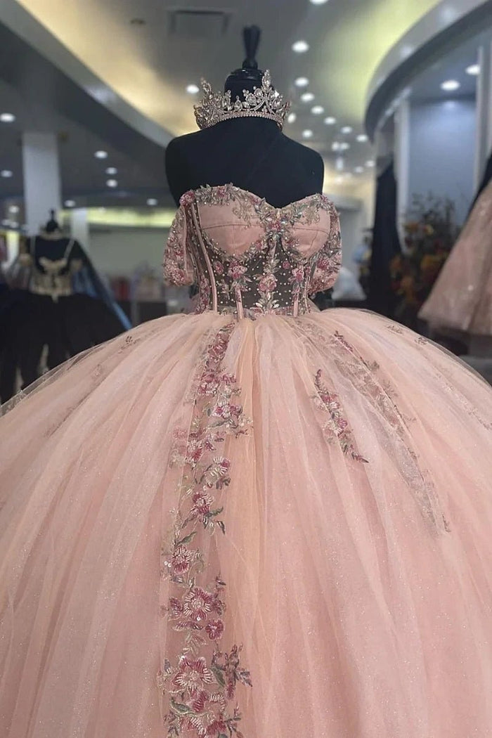 Katelyn | Discover the Perfect Light Pink Quinceañera Gown for Your Big Day - Light Pink - PromDressClub