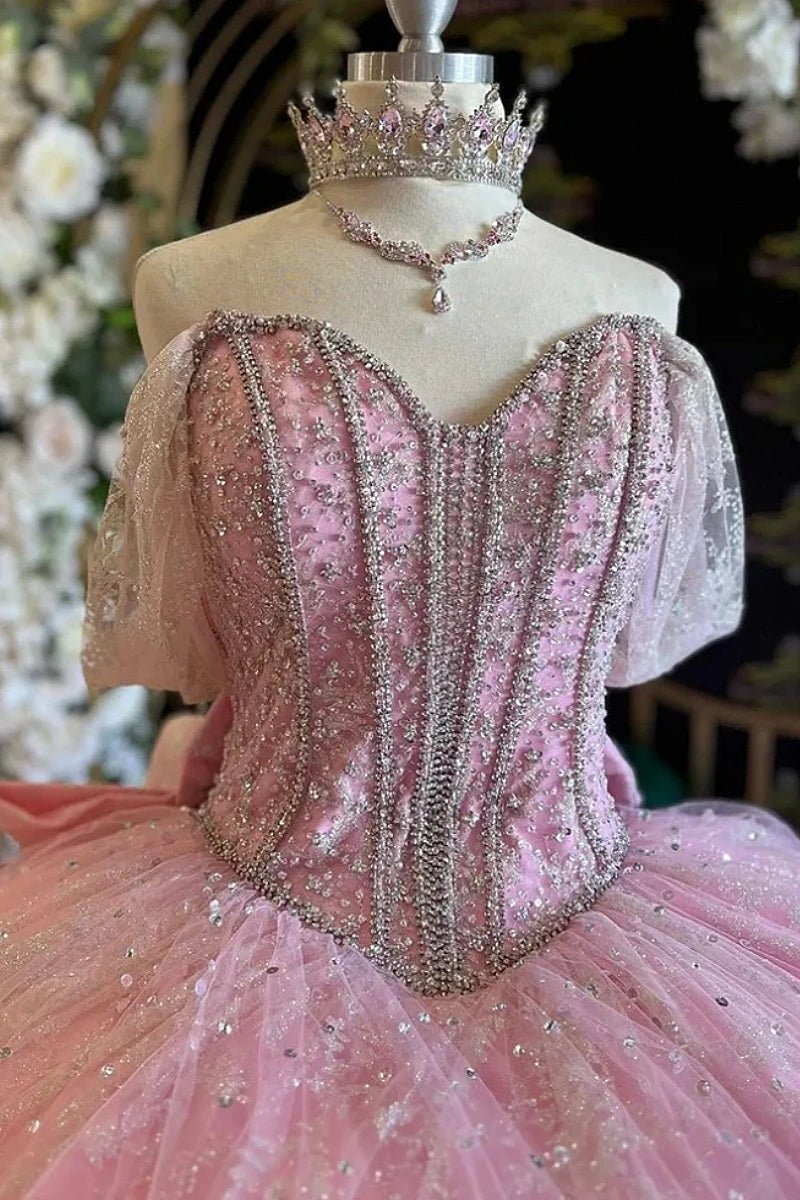 Katrina | Step Into Elegance with Pink Quince Dresses Featuring a Statement Bow - Pink - PromDressClub