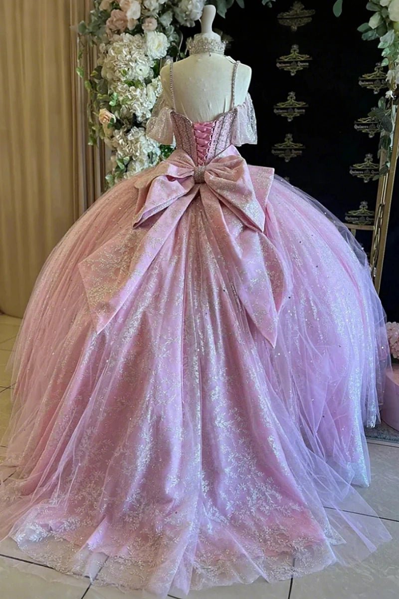 Katrina | Step Into Elegance with Pink Quince Dresses Featuring a Statement Bow - Pink - PromDressClub