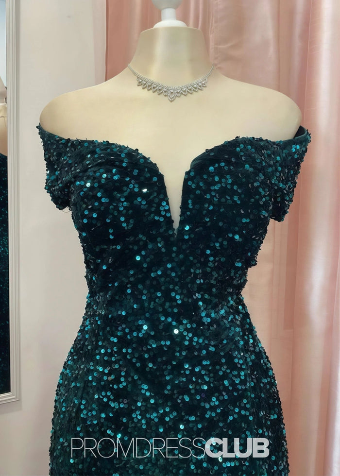 Kristin | Mermaid Sparkly Emerald Green Sequin Maxi Prom Dress - Price #price_variant_lowest# - Emerald Green - PromDressClub