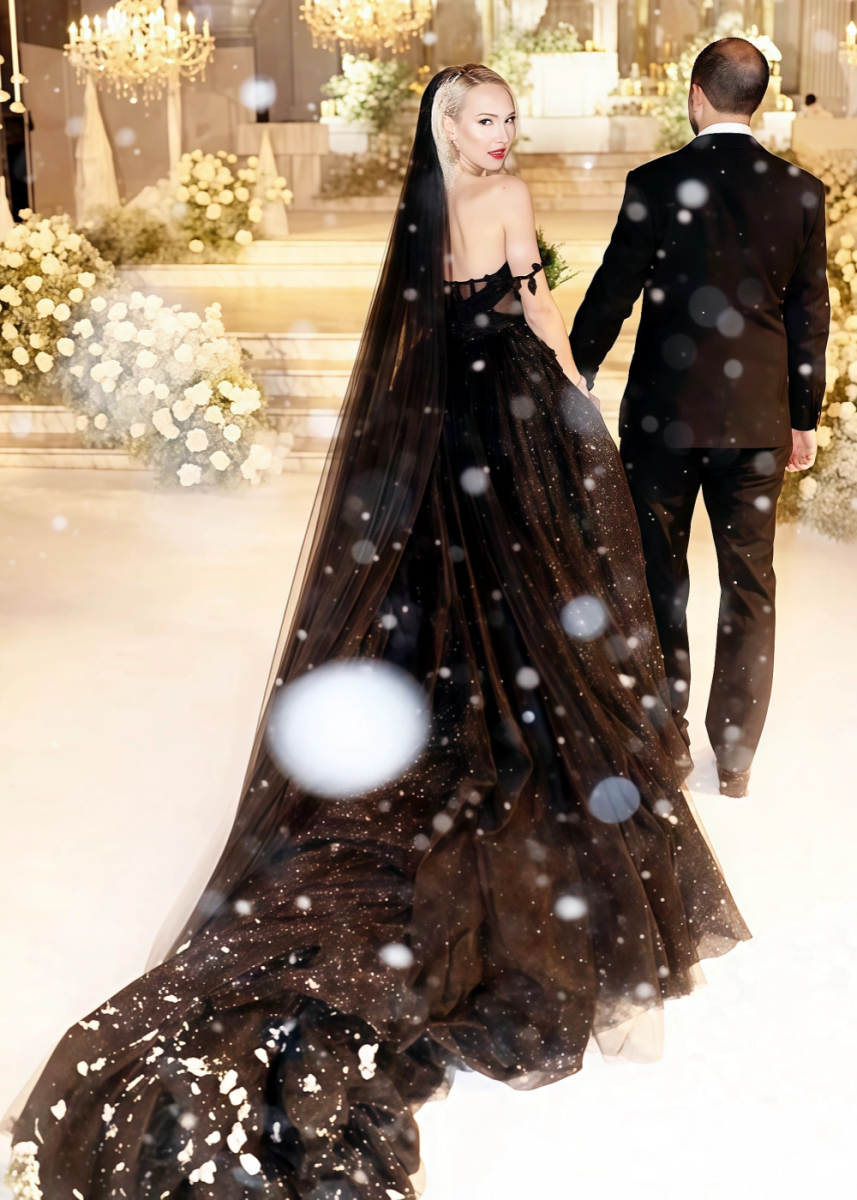 Laila | Elegant Black Wedding Dresses for Classic & Gothic Brides - Black - PromDressClub