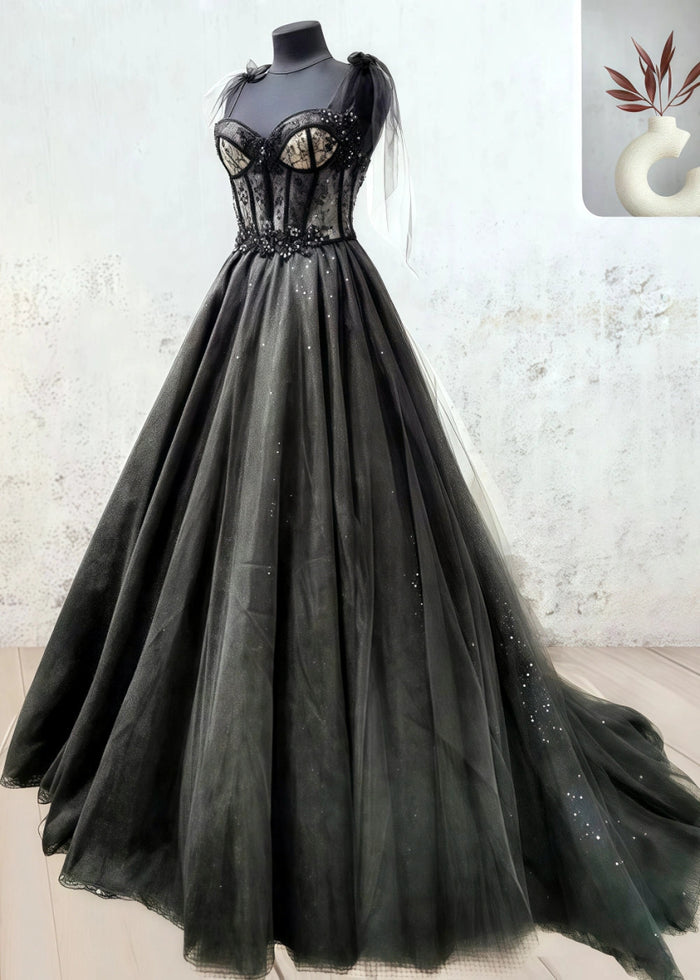 Lara | Elegant Black Tie Wedding Guest Dresses - Luxurious & Comfortable - Black - PromDressClub