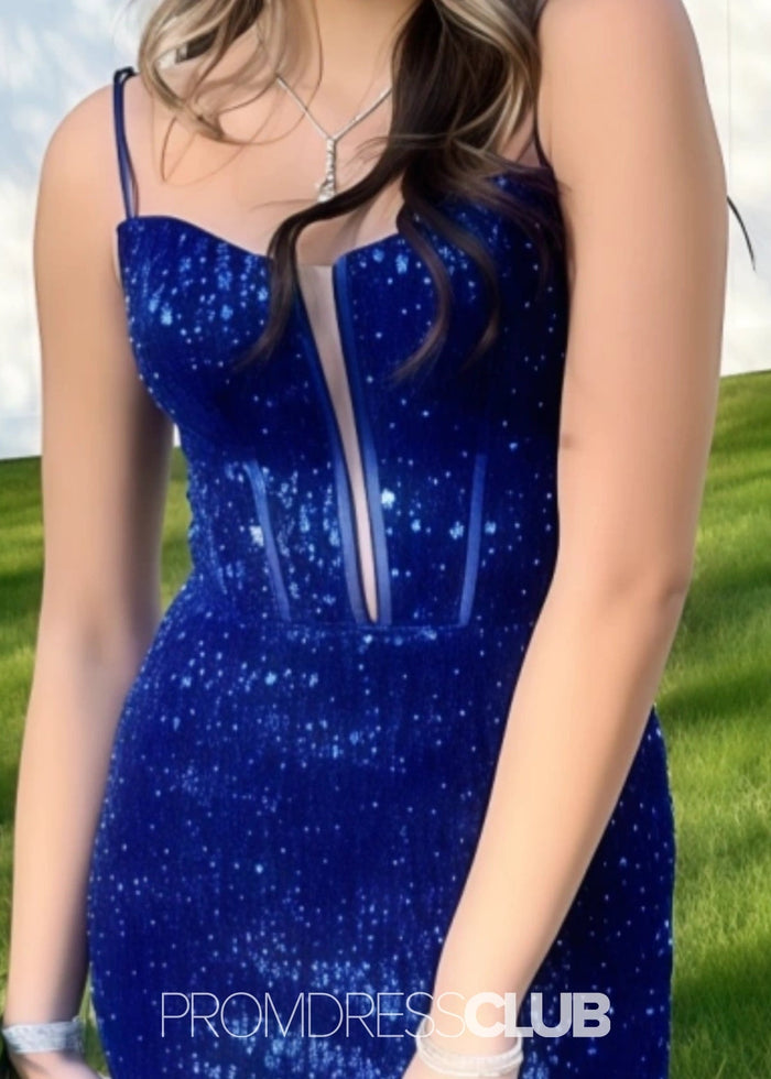 Lena | Mermaid Sparkly Royal Blue Sequin Maxi Long Prom Dress - Price #price_variant_lowest# - Royal Blue - PromDressClub