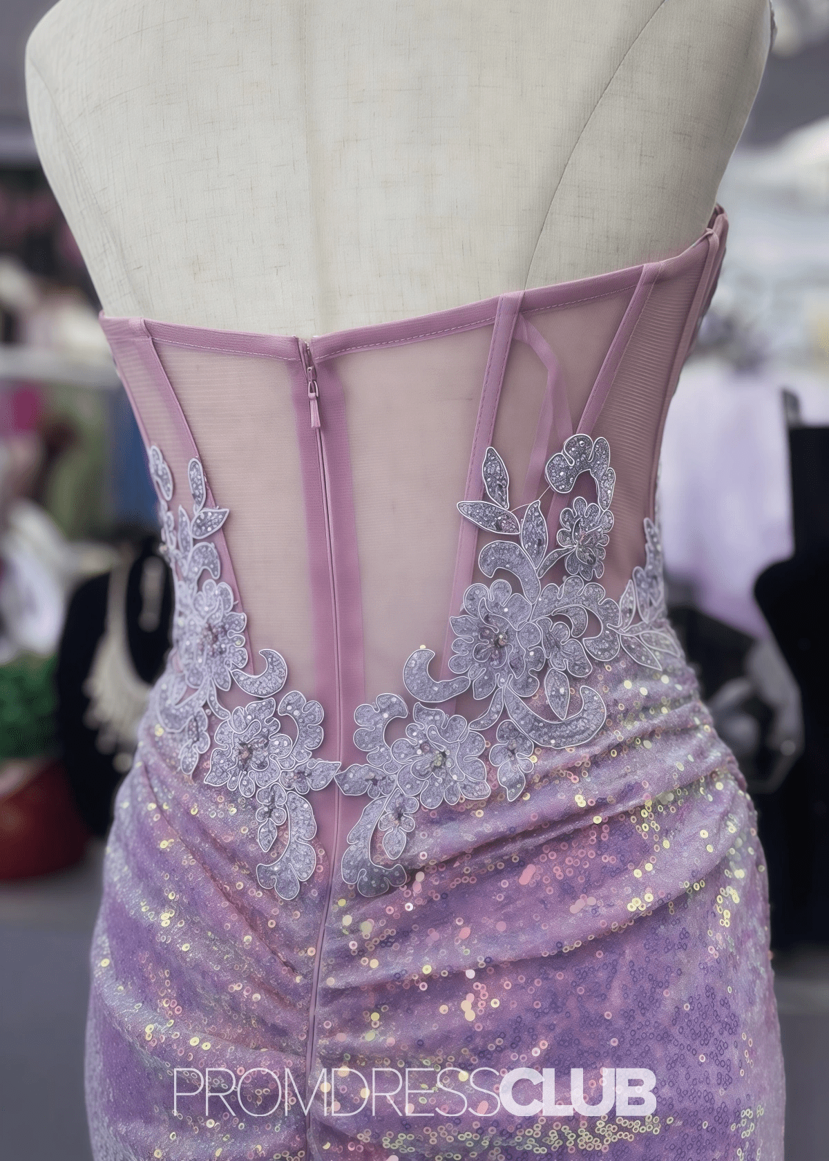 Liz | Mermaid Sparkly Light Purple Sequin Long Prom Dress - Price #price_variant_lowest# - Light Purple - PromDressClub