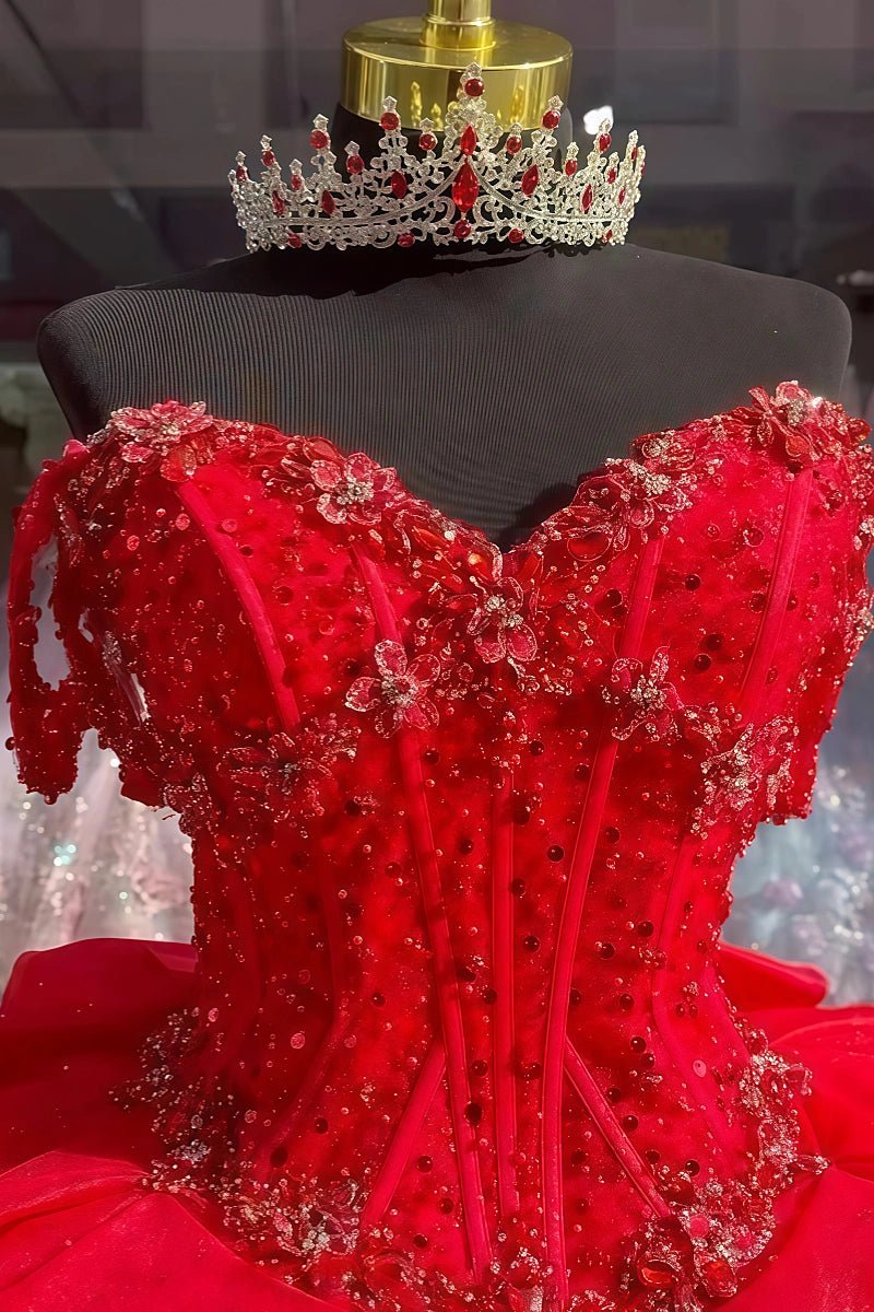 Lorelei | Discover Your Red Quince Dresses | Sparkle at Every Milestone - Red - PromDressClub