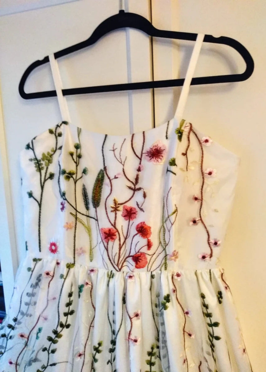 Lucia | Floral Champagne Wedding Dresses – Custom Colors & All - Day Comfort - Ivory Floral - PromDressClub