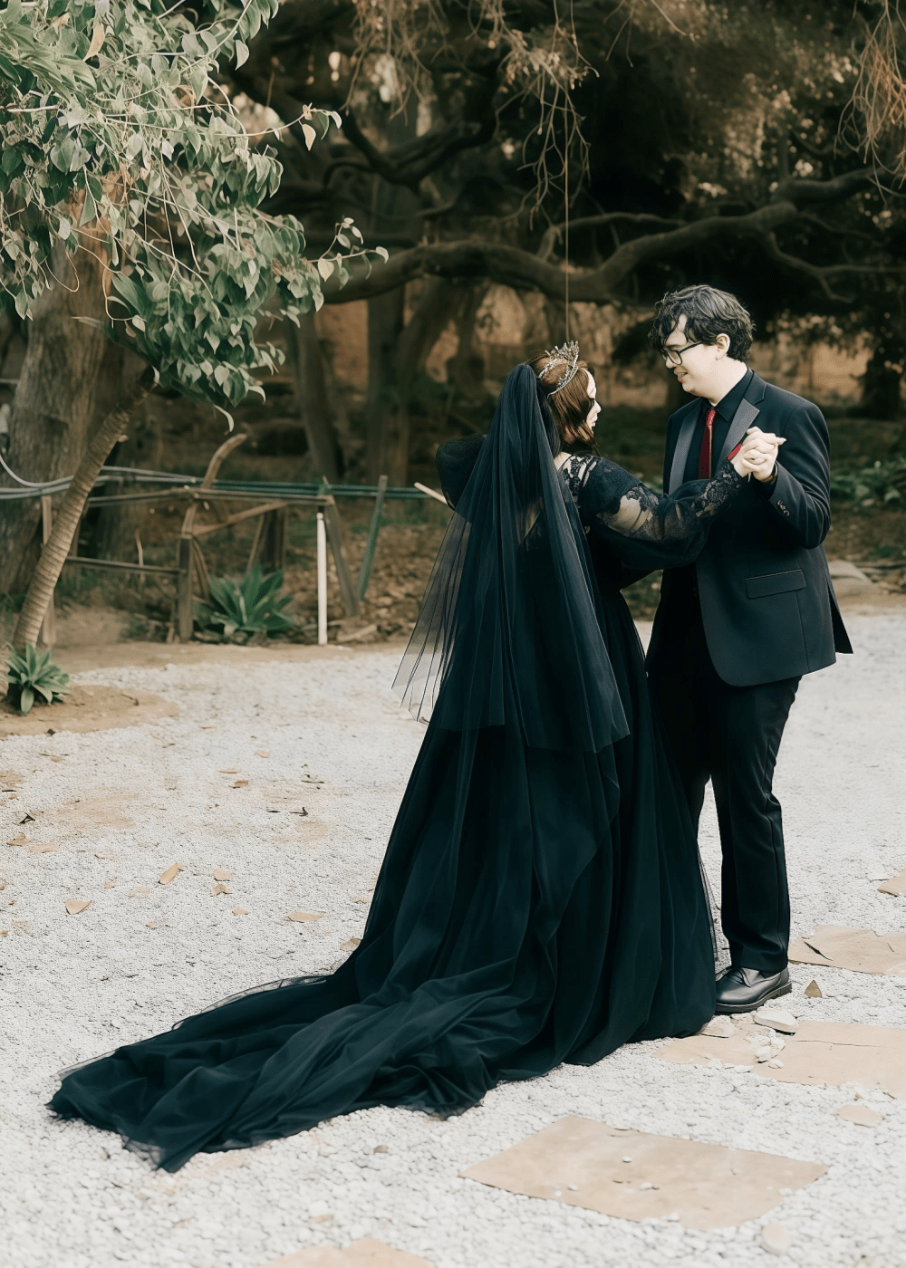 Mabel | Princess Plus Size Long Sleeve Corset Black Dress for Wedding - Black - PromDressClub