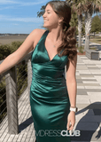 Mag | Mermaid Emerald Green Satin Long Formal Dress Near Me - Emerald Green - PROMDRESS Club