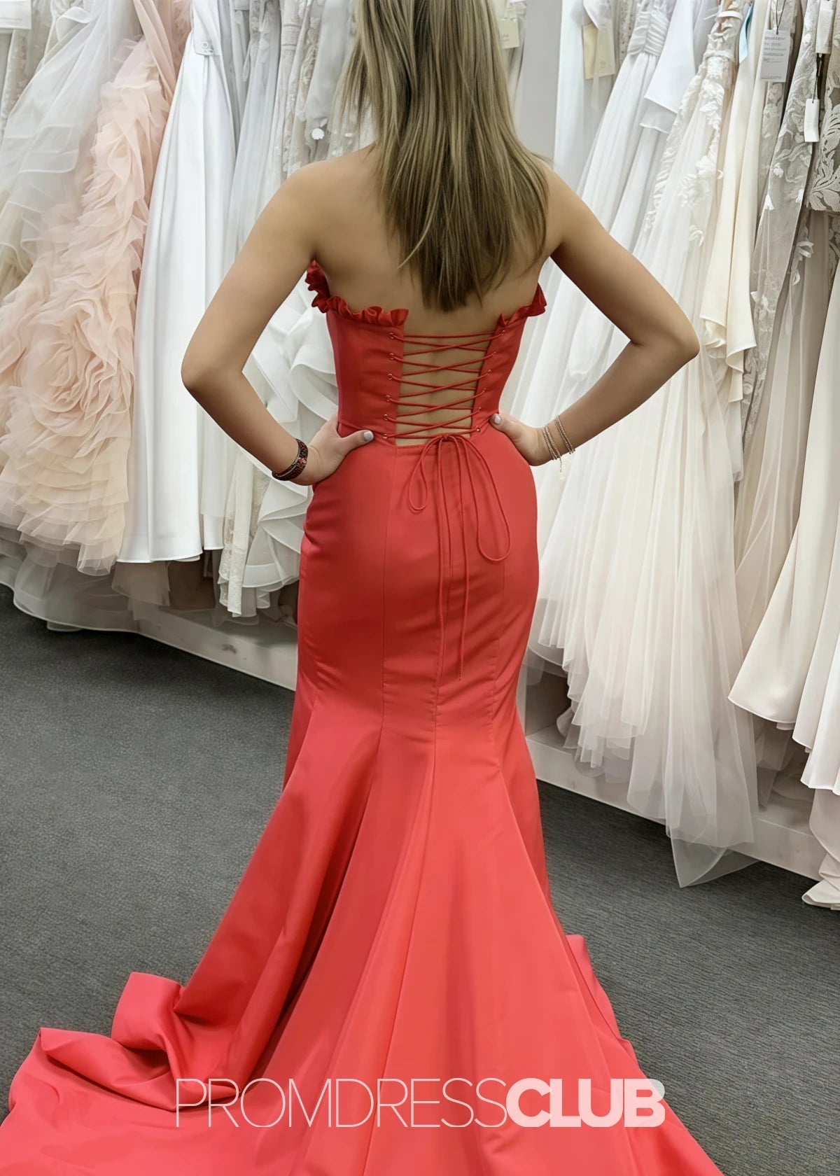 Mandy | Mermaid Red Maxi Prom Dress Near Me - Price #price_variant_lowest# - Red - PromDressClub