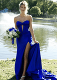 Marcia | Trumpet Mermaid Royal Blue Long Formal Dress Near Me - Royal Blue - PROMDRESS Club