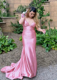 Marguerite | Mermaid Light Pink Maxi Prom Dress Near Me - Light Pink - PROMDRESS Club