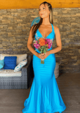 Megan | Mermaid Ruched Aqua Long Prom Dress Near Me - Aqua - PROMDRESS Club