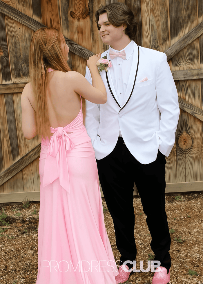 Mignon | Mermaid Plus Size Light Pink Satin Long Prom Dress Stores Near Me - Price #price_variant_lowest# - Light Pink - PromDressClub